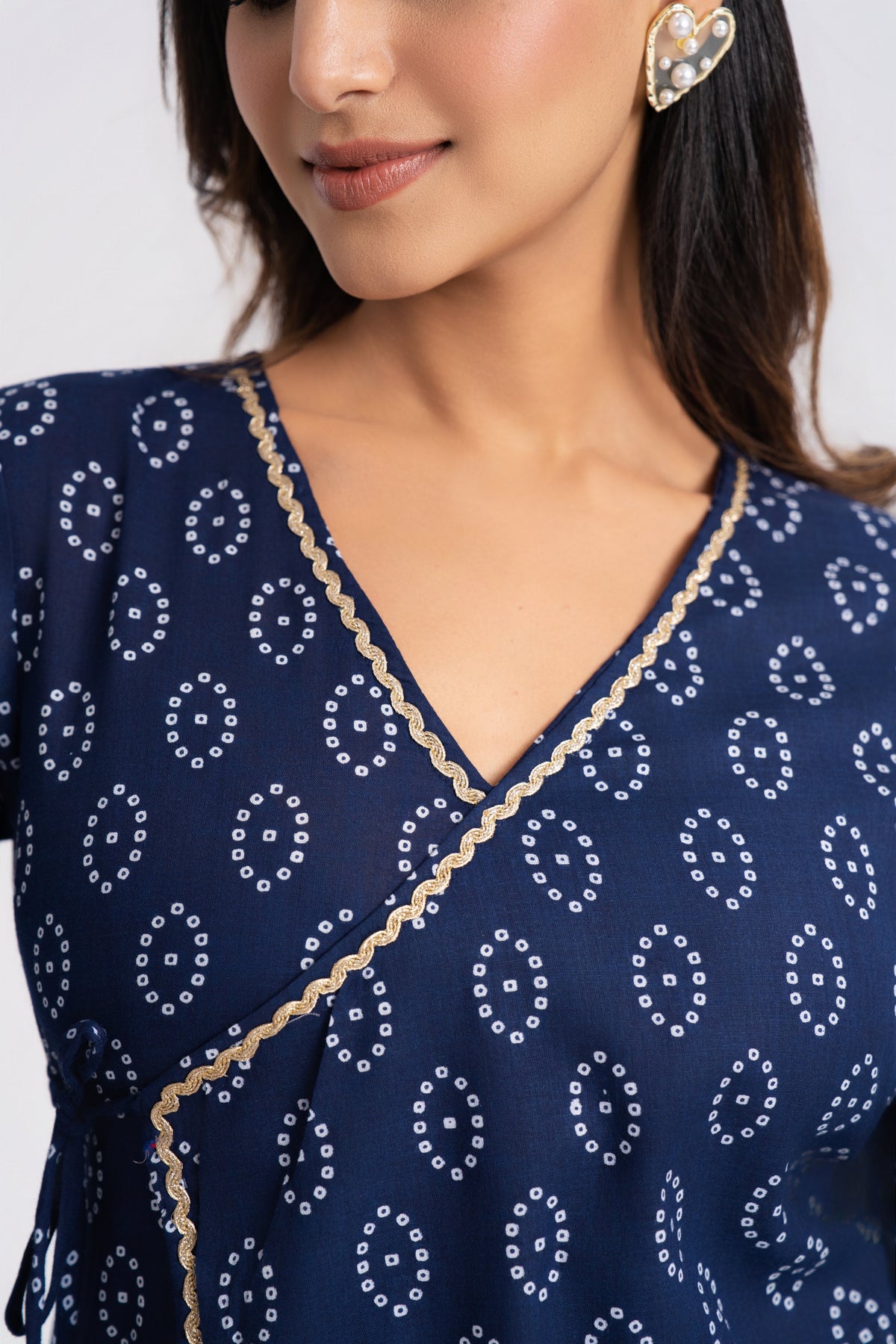 Saaya Tie-Front BellSleeves Kurti