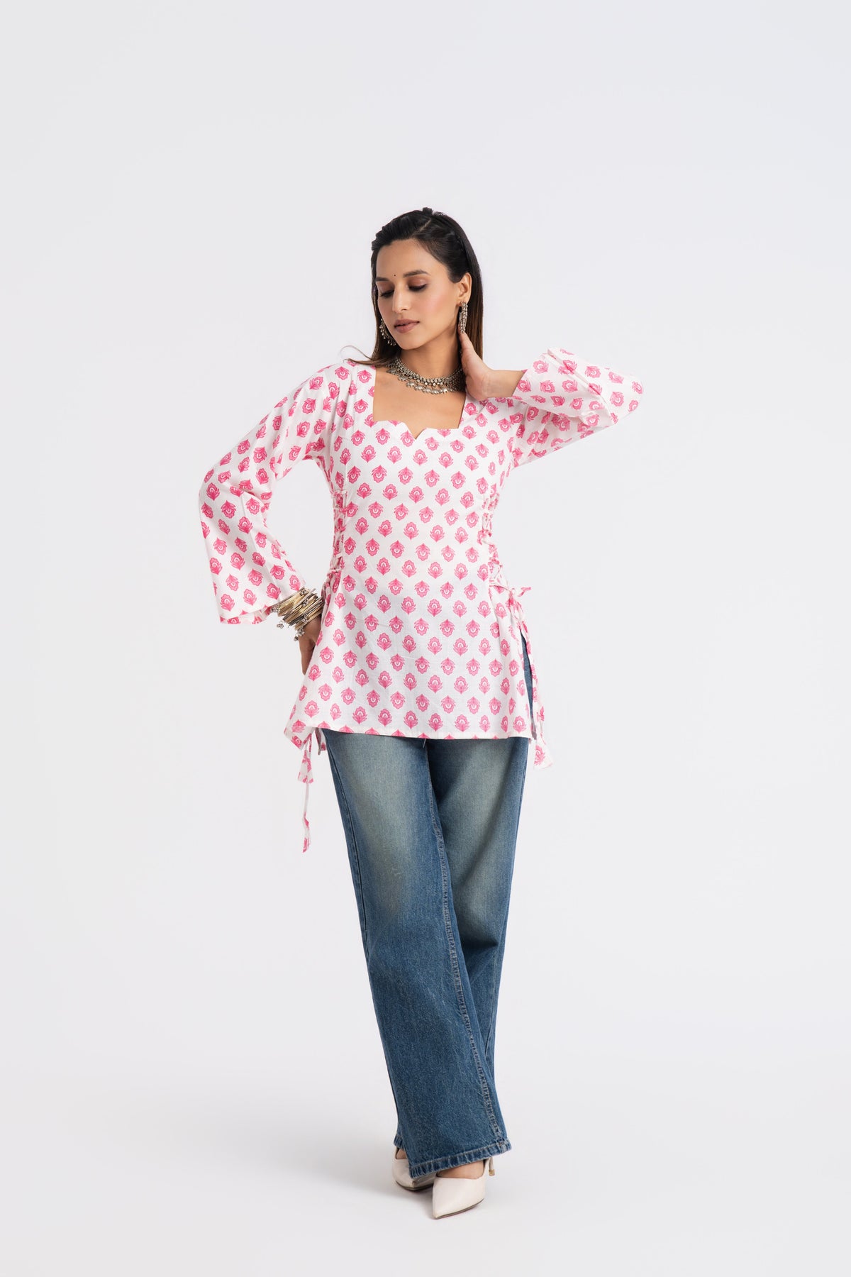 Gulabi Corset Tie-Up Kurti