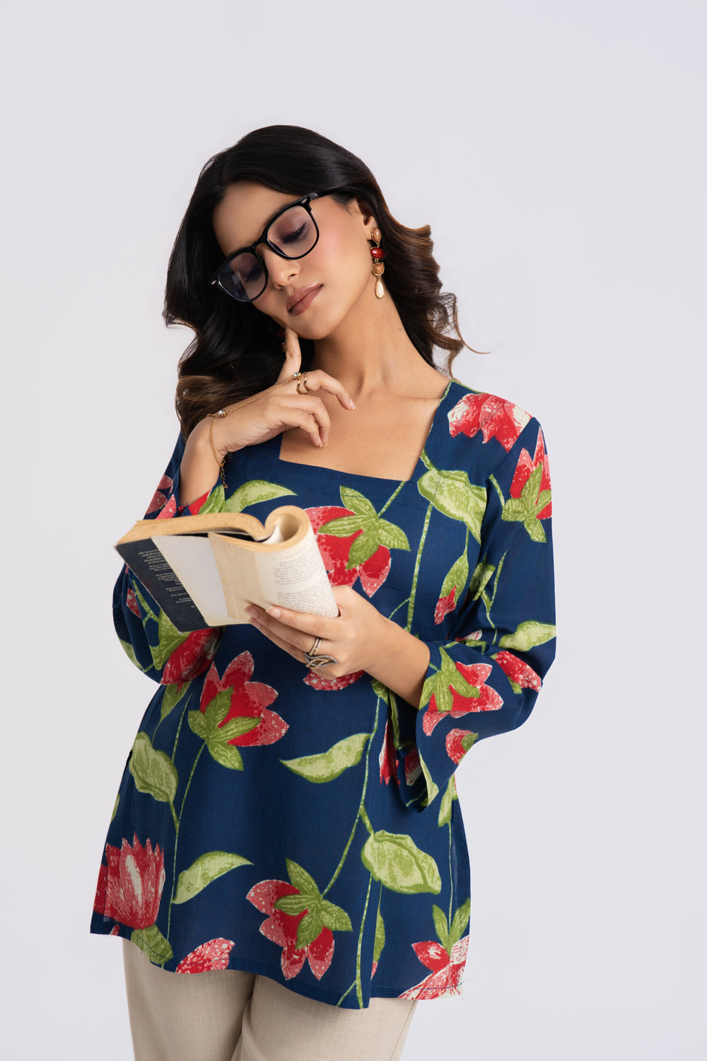 Lotus Square Neck Kurti