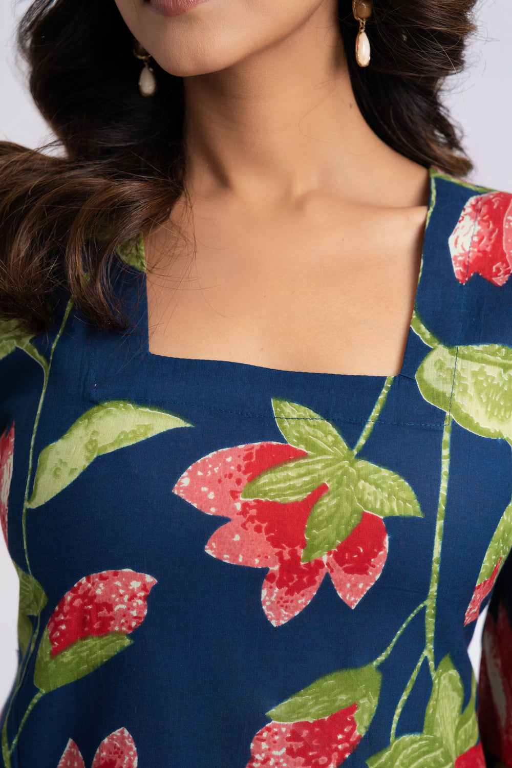 Lotus Square Neck Kurti