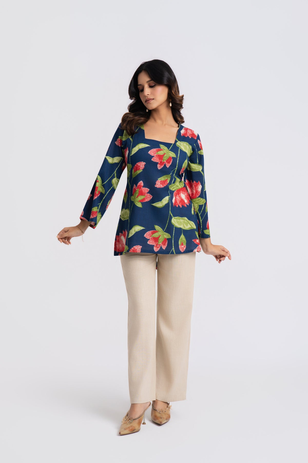 Lotus Square Neck Kurti