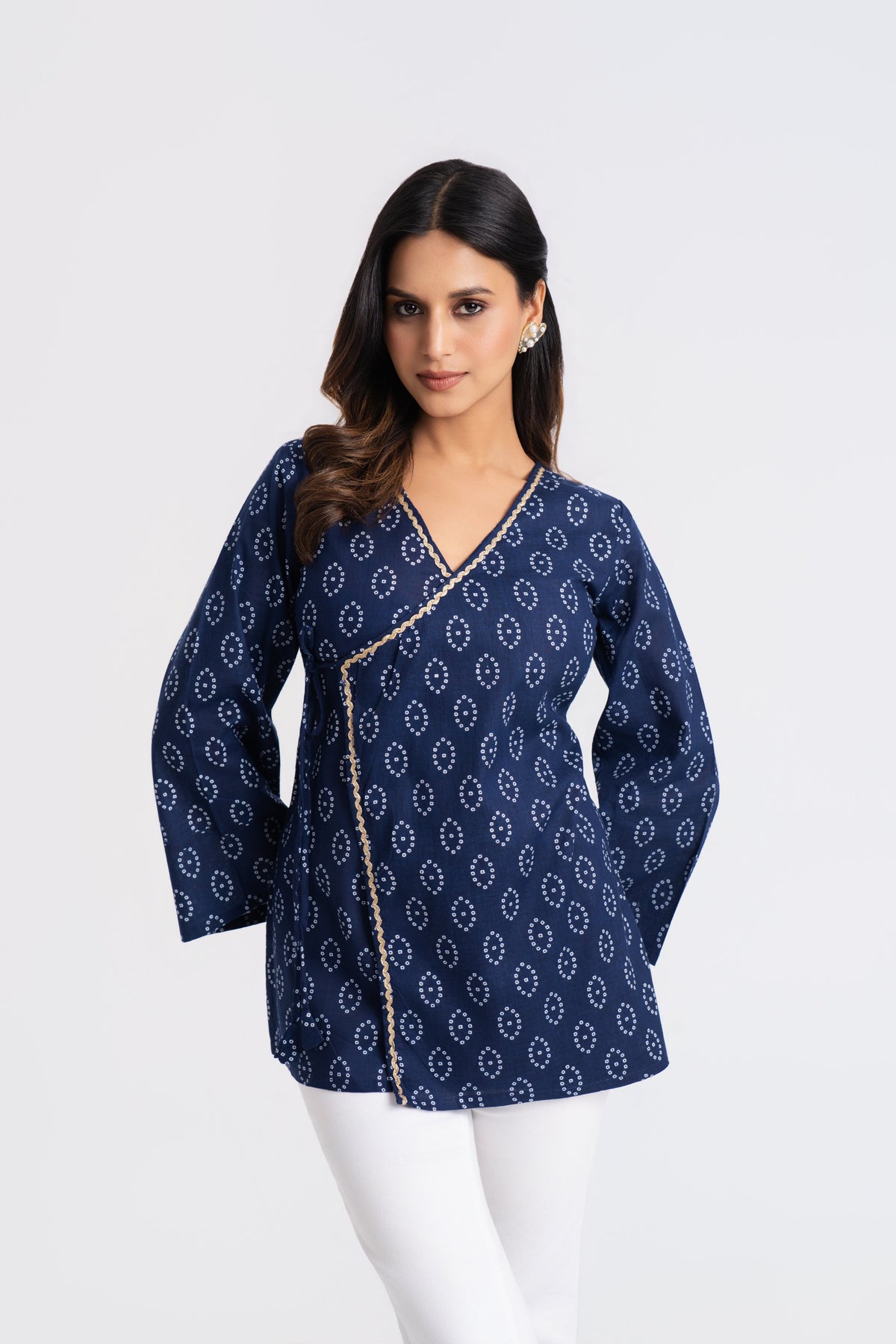 Saaya Tie-Front BellSleeves Kurti