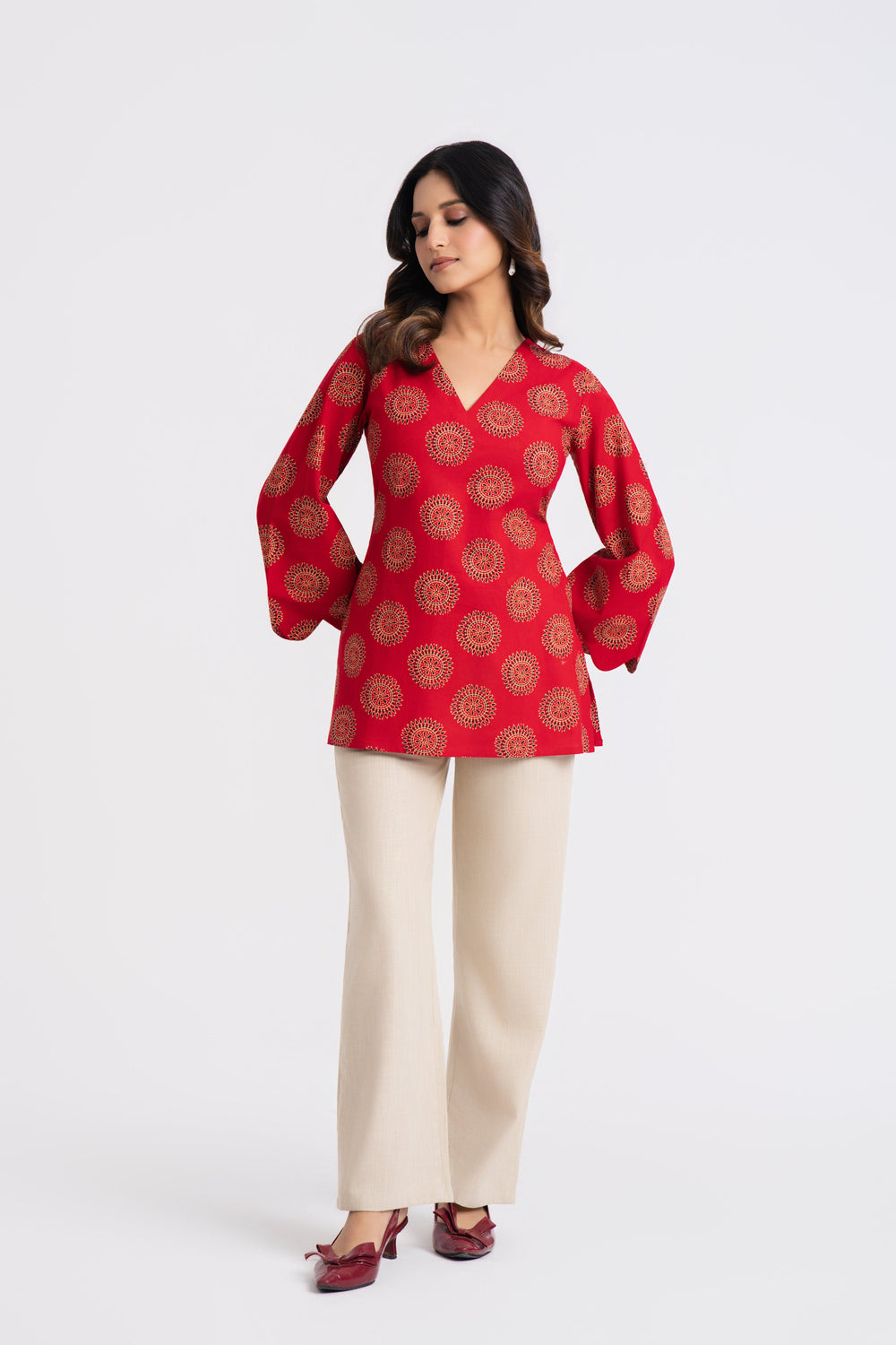 Meher V-Neck Kurti