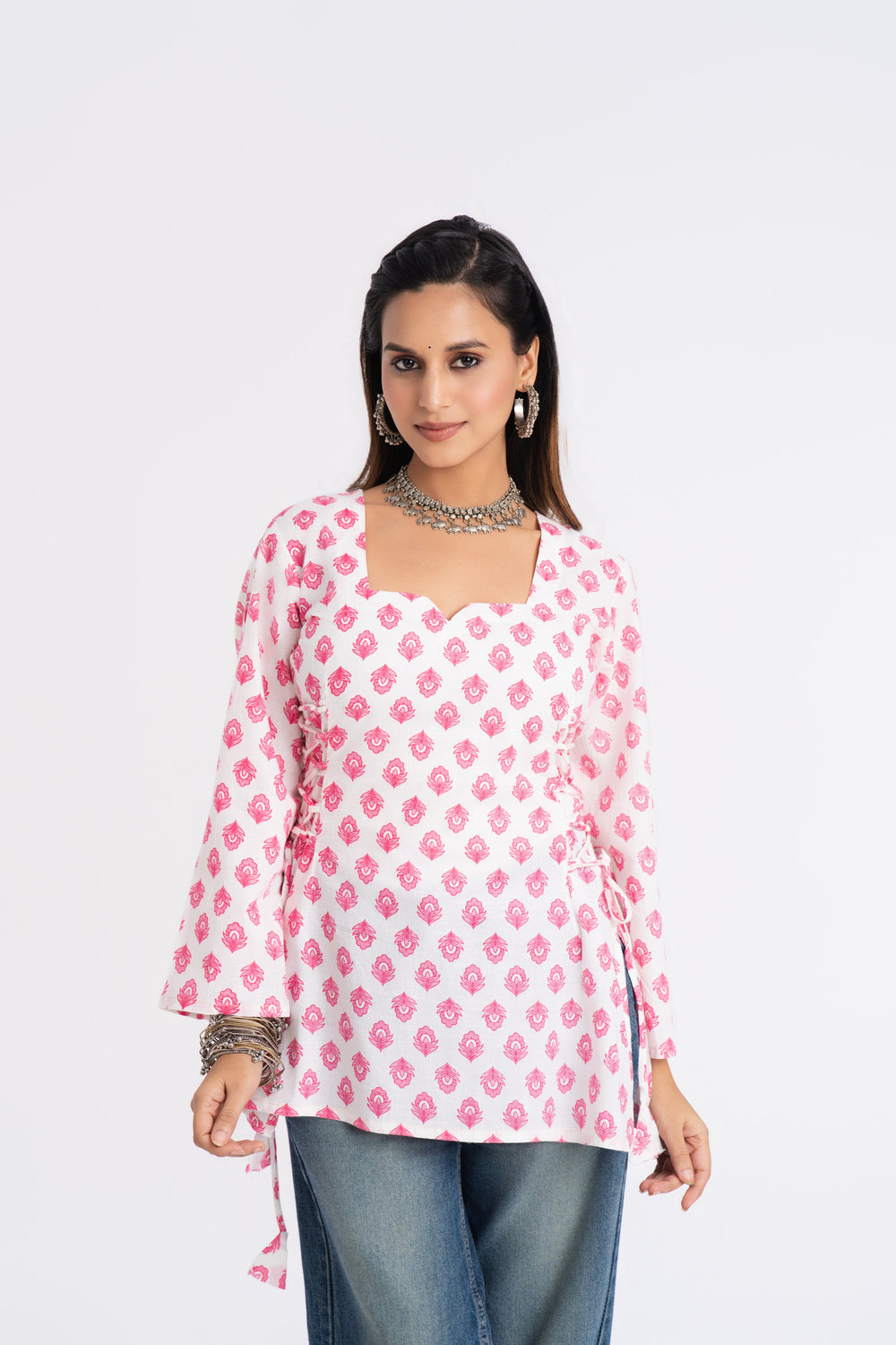Gulabi Corset Tie-Up Kurti