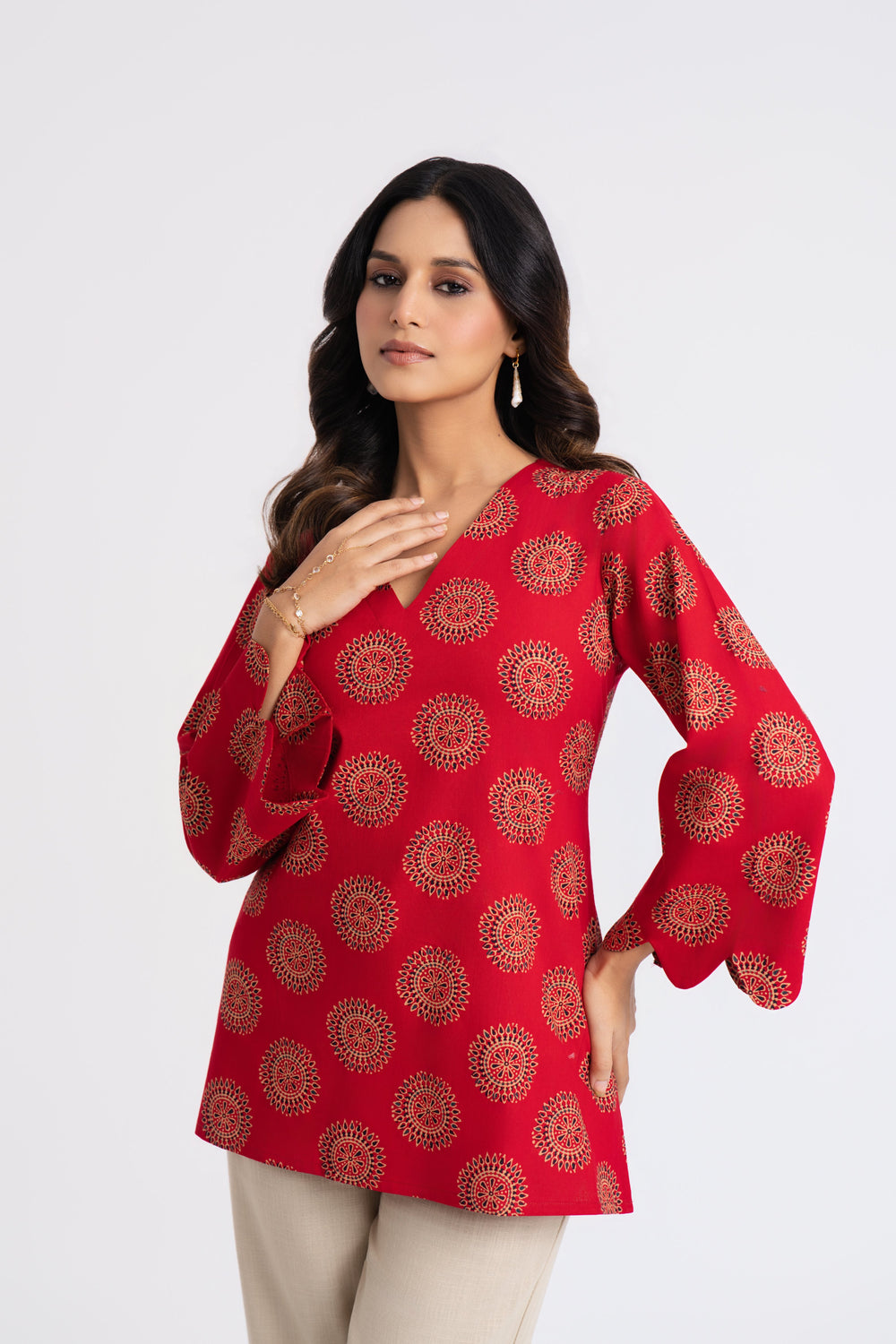 Meher V-Neck Kurti
