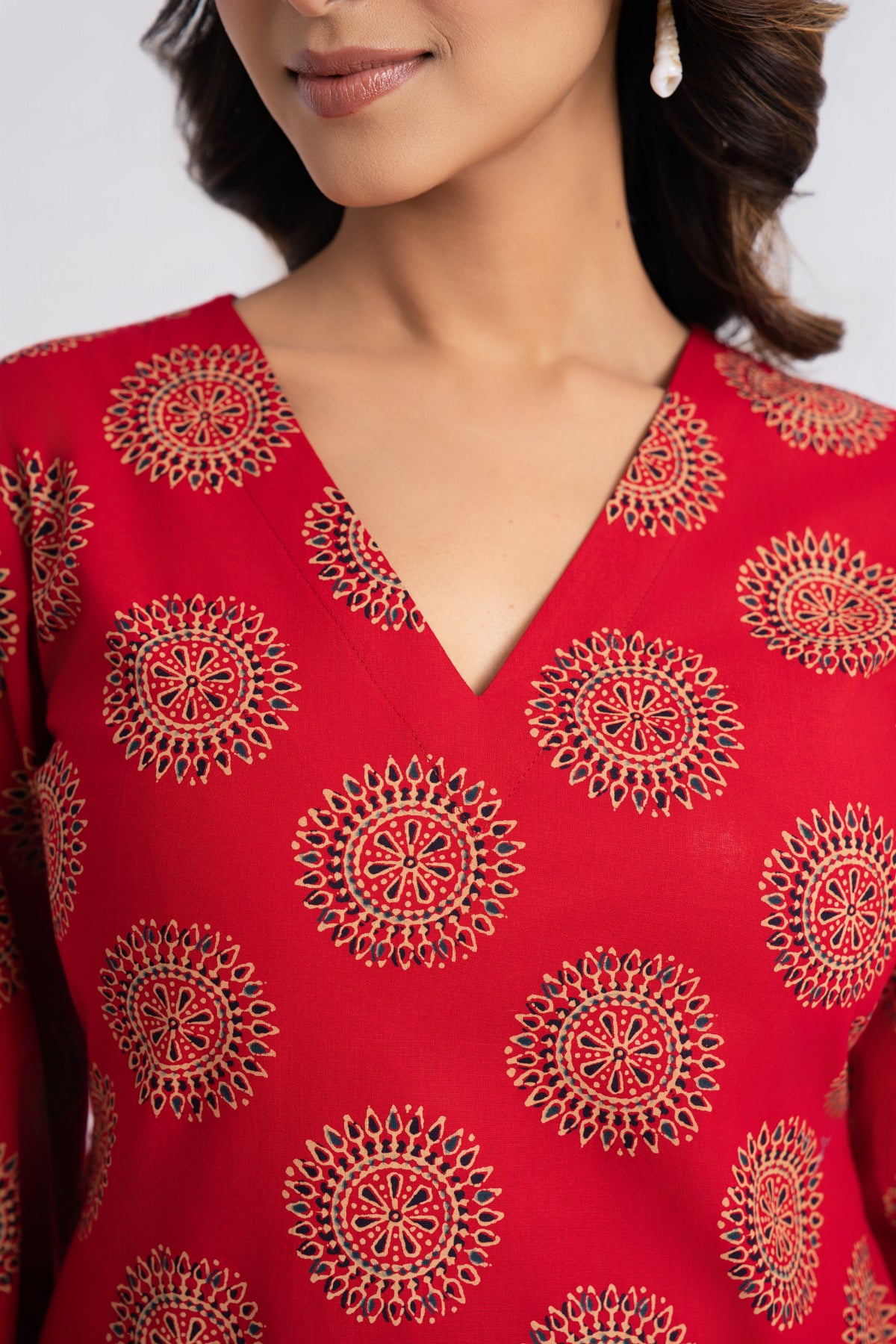 Meher V-Neck Kurti